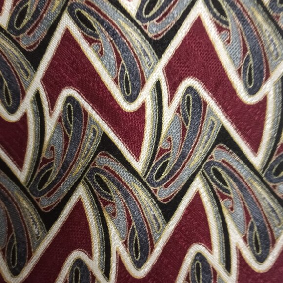 PAVIA Burgundy Blue Gray Abstract Jacquard 100% Silk Neck Tie Made in Italy - Picture 2 of 7